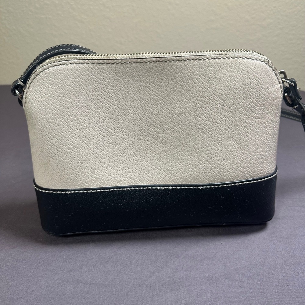 Kate Spade New York Berkeley Lane Hanna Cream Black Leather Crossbody Purse Bag‎ - Picture 5 of 16